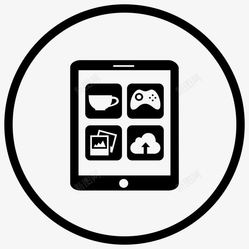 移动应用程序软件程序图标svg_新图网 https://ixintu.com web服务图标 基于web的 开发 电子书 移动应用程序 程序 索引 设计 软件 过程