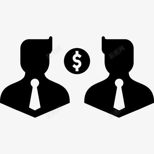 薪资谈判金钱财务图标svg_新图网 https://ixintu.com 员工 商人 沟通 老板 薪水 薪资谈判 谈话 财务 金钱 雇佣