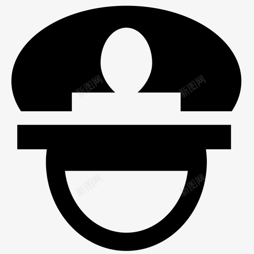 警察帽子头图标svg_新图网 https://ixintu.com 头 帽子 执法人员 警官 警察 调查员