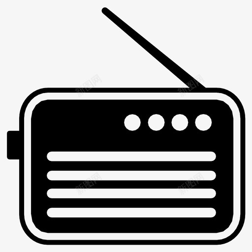 收音机音响收音机节目图标svg_新图网 https://ixintu.com 广播 扬声器 收音机 收音机节目 调频 通信 音乐 音响 音频