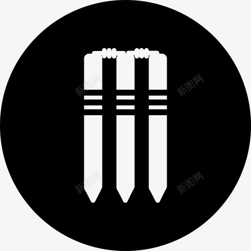 蟋蟀树桩柳条测试图标svg_新图网 https://ixintu.com 保龄球 图章 户外游戏差异 打球 板球 柳条 测试 球棒 蟋蟀树桩