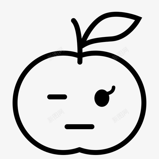 嗯普通话水果图标svg_新图网 https://ixintu.com 化身 嗯 普通话 水果 眨眼 笑脸 美味 脸 苹果 表情 食物