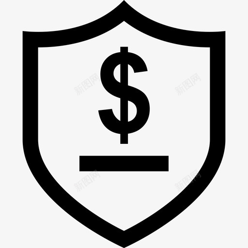 美元盾支付货币图标svg_新图网 https://ixintu.com 商务 商务8个粗体 家电 支付 时尚 毛麟 精致 美元盾 蛋糕 货币