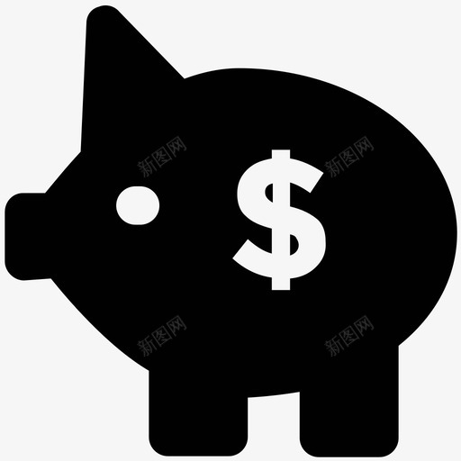 存钱罐交易大胆的固体图标svg_新图网 https://ixintu.com 交易大胆的固体图标 存钱罐