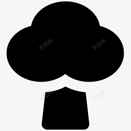 大胆的自然树坚实的象征图标svg_新图网 https://ixintu.com 坚实的象征 大胆的自然树