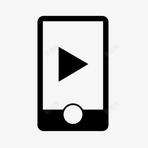 智能手机视频播放器ipod图标svg_新图网 https://ixintu.com droid galaxy hitter iPhone ipod 手机 手表 智能手机 视频播放器
