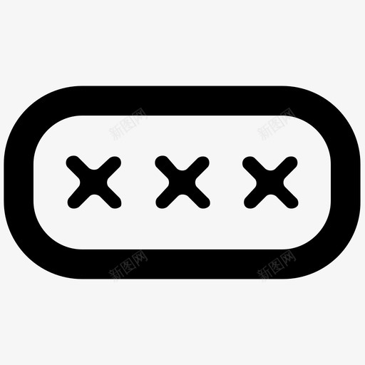 密码安全安全粗体线图标svg_新图网 https://ixintu.com 安全粗体线图标 密码安全