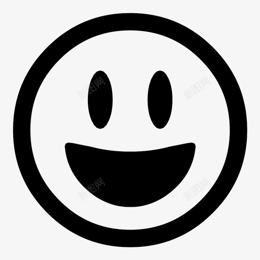 高兴兴奋表情图标svg_新图网 https://ixintu.com 兴奋 微笑 表情 高兴