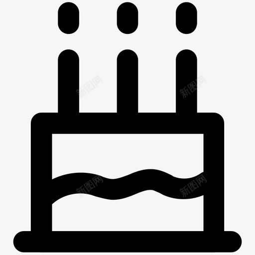 蛋糕圣诞粗线条图标svg_新图网 https://ixintu.com 圣诞粗线条图标 蛋糕
