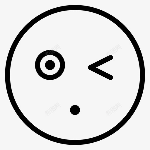 无语惊讶震惊图标svg_新图网 https://ixintu.com 化身 哑巴 情绪 惊讶 无语 流畅的情绪 眨眼 脸 震惊