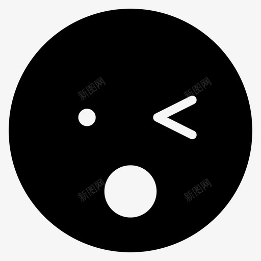惊喜视觉整体图标svg_新图网 https://ixintu.com 乐队 化身 平滑填充情感 情感 惊喜 放大镜 整体 眨眼 脸 视觉 预测