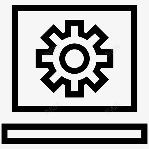 机械齿轮信息图形线图标svg_新图网 https://ixintu.com 信息图形线图标 机械齿轮