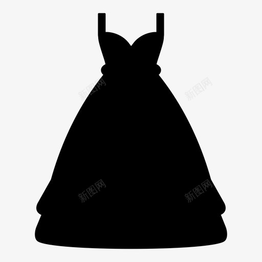 礼服舞会礼服服装图标svg_新图网 https://ixintu.com 服装 正式 礼服 红毯 舞会礼服 舞蹈 购物 连衣裙1
