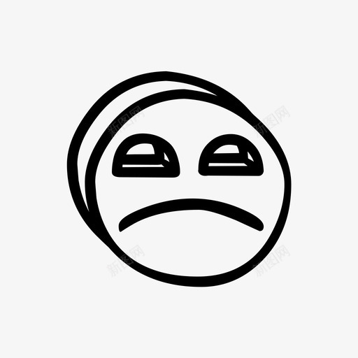 悲伤忧郁郁闷图标svg_新图网 https://ixintu.com 失望 心烦意乱 忧郁 悲伤 情绪 愁眉苦脸 沮丧 郁闷