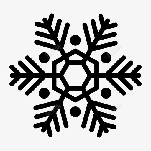 雪花圣诞节云图标svg_新图网 https://ixintu.com 云 冬天 冰冻 圣诞节 寒冷 水 水晶 雪花