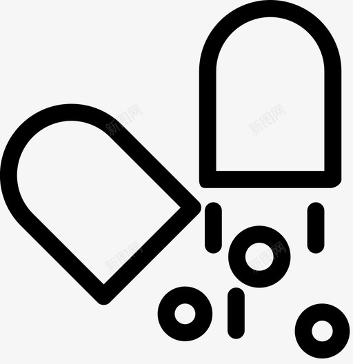 胶囊已售处方图标svg_新图网 https://ixintu.com 保留 剂量 处方 已售 无 治疗 粗体 胶囊 药物 黄金