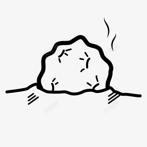陨星石头太空图标svg_新图网 https://ixintu.com 地球 太空 太阳系 宇宙 恐龙 灭绝 石头 陨星