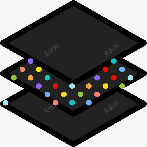 选择层毯子腰带图标svg_新图网 https://ixintu.com 下层 地幔 毯子 腰带 薄片 选择层