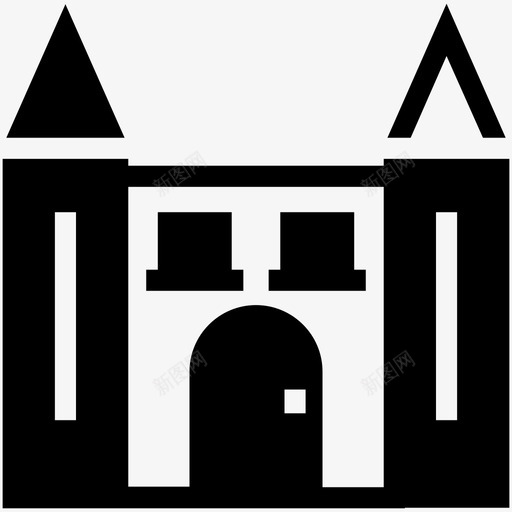 城堡棚屋皇后区图标svg_新图网 https://ixintu.com 住宅 别墅 国王 城堡 大房子 小屋 房地产图标 房屋建筑 棚屋 皇后区 豪宅