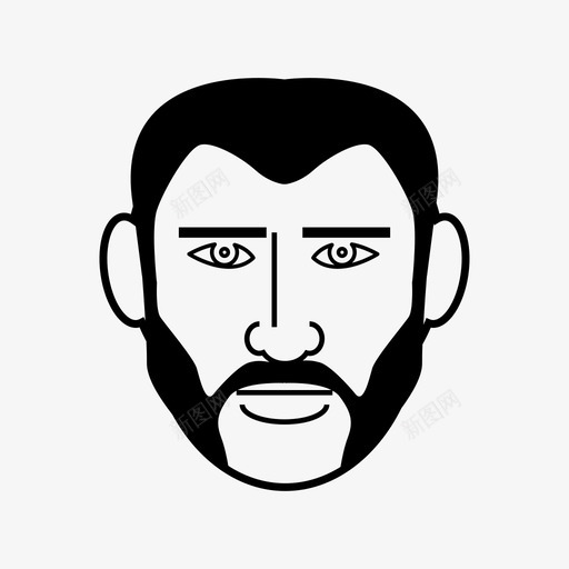 友好的羊排胡子脸毛图标svg_新图网 https://ixintu.com 友好的羊排 多角形 男人的脸 胡子 胡子胡子 胡茬 脸毛 鬓角