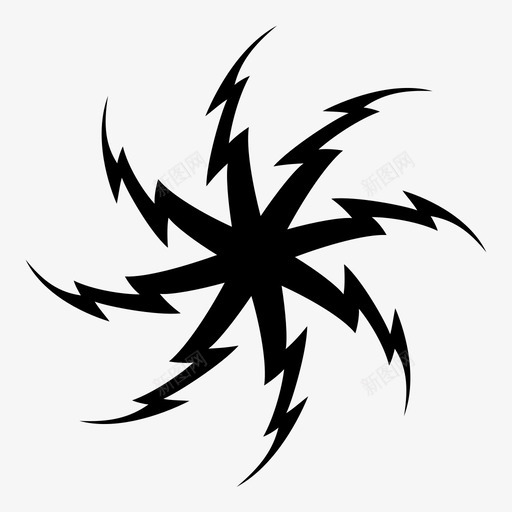 闪电风暴火花图标svg_新图网 https://ixintu.com 危险 旋转 火花 电 电击 能量 闪光 闪电 风暴