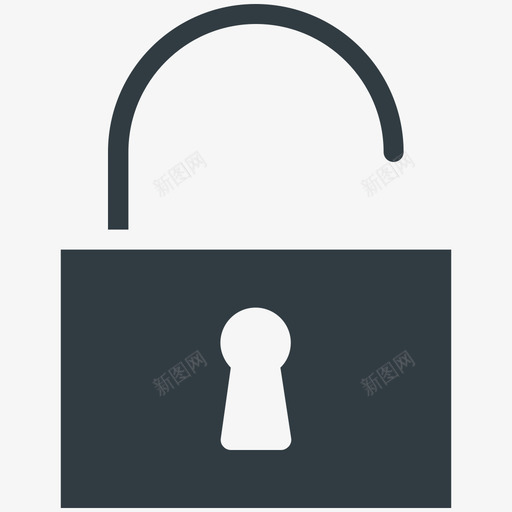 打开挂锁安全酷标图标svg_新图网 https://ixintu.com 安全酷矢量图标 打开挂锁
