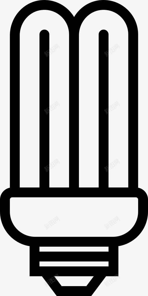 经济型灯泡更多流明照明图标svg_新图网 https://ixintu.com 家用 更多流明 照明 紧凑型 经济型灯泡 节能 节能型