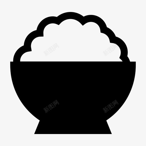 饭碗淀粉食用图标svg_新图网 https://ixintu.com 亚洲 大 容器 淀粉 米饭宝宝 粮食 蒸 食品 食用 饭碗