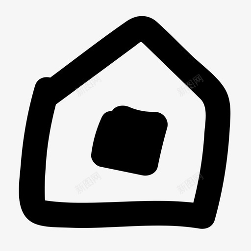 家建筑门图标svg_新图网 https://ixintu.com 入口 图纸 家 平面 建筑 房子 手绘 手绘一般图标 洞 门