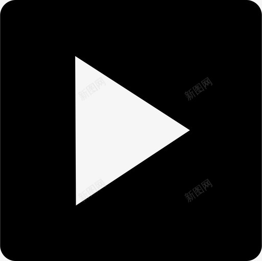 在方形按钮中播放右箭头控件基本要素图标svg_新图网 https://ixintu.com 在方形按钮中播放右箭头 基本要素 控件