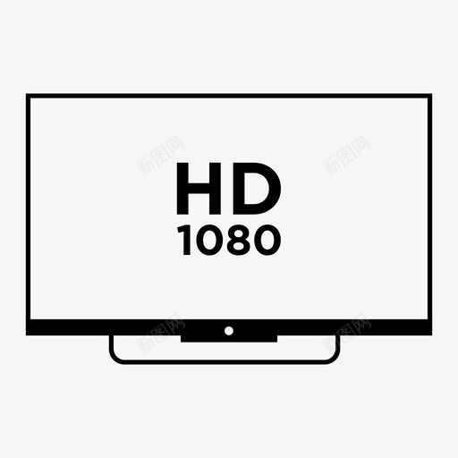 1080电视屏幕图标svg_新图网 https://ixintu.com 高清1080电视屏幕