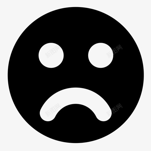 悲伤不开心笑脸图标svg_新图网 https://ixintu.com 不开心 悲伤 悲伤的笑脸 沮丧 滑稽 皱眉 笑脸 脸 表情