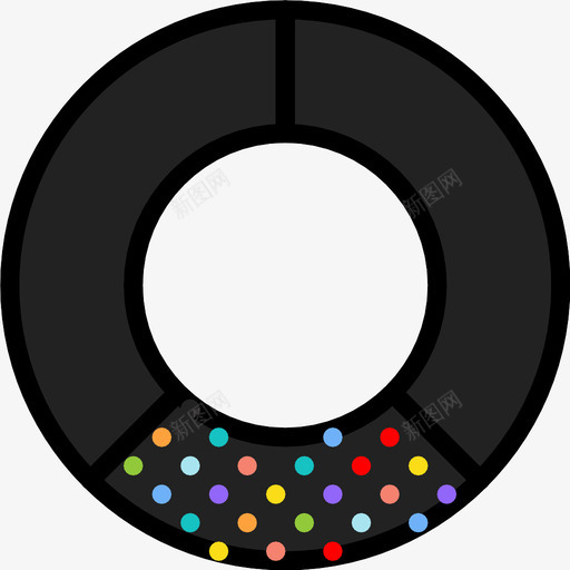 甜甜圈图表统计比例图标svg_新图网 https://ixintu.com 业务 图表 圆圈 数字 显示 比例 甜甜圈图表 糖 统计