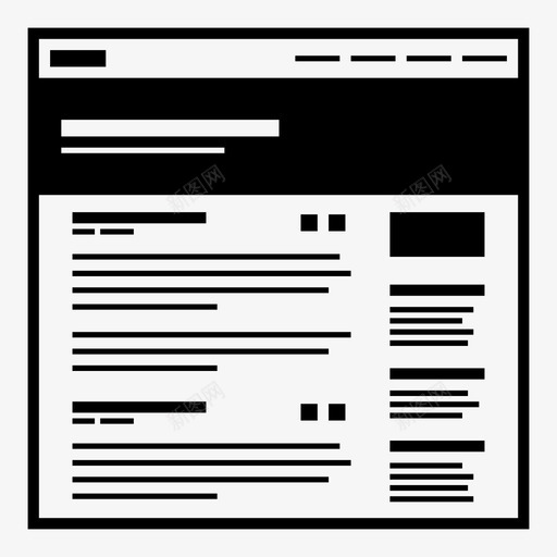 网站博客网页用户体验图标svg_新图网 https://ixintu.com 内容 博客帖子列表页面 图片 搜索引擎优化 新闻 用户体验 线框 网站博客 网站线框图标v2 网页设计 评论