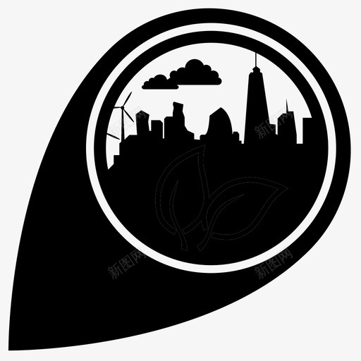 高密度城市图标svg_新图网 https://ixintu.com 高密度城市