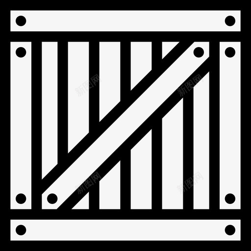 箱子集装箱板条箱图标svg_新图网 https://ixintu.com 坏男孩的轮廓 木头 板条箱 移动 箱子 运输 集装箱