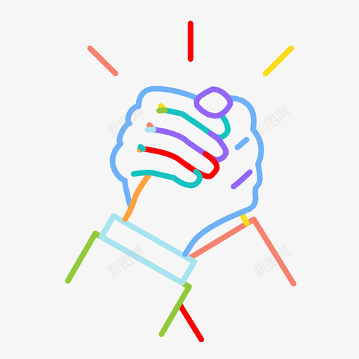 一致团结团队图标svg_新图网 https://ixintu.com 一致 兄弟情谊 协议 双手 合一 团结 团队 契约 祝贺