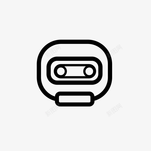 盒式磁带模拟音频图标svg_新图网 https://ixintu.com 倒带 听 复古 媒体 模拟 盒式磁带 磁 随身听 音乐 音频