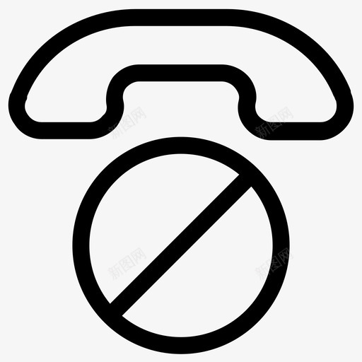 禁止呼叫服务用户界面图标svg_新图网 https://ixintu.com 用户界面图标 禁止呼叫服务