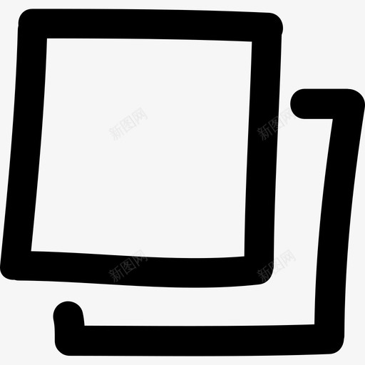 画廊手绘界面符号不规则正方形轮廓手绘图标svg_新图网 https://ixintu.com 手绘 画廊手绘界面符号不规则正方形轮廓