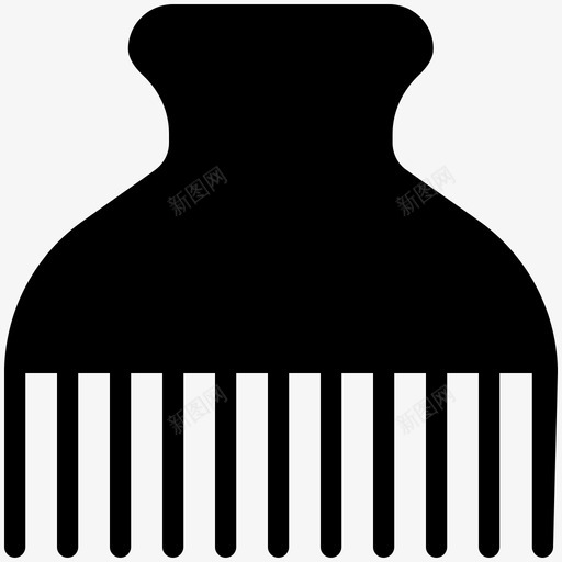 非洲梳发廊酷标图标svg_新图网 https://ixintu.com 发廊酷矢量图标 非洲梳