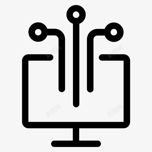技术计算机连接性图标svg_新图网 https://ixintu.com 互联网 信息 加密 技术 数据 监视器 计算机 轮廓混合 连接性 高清电视