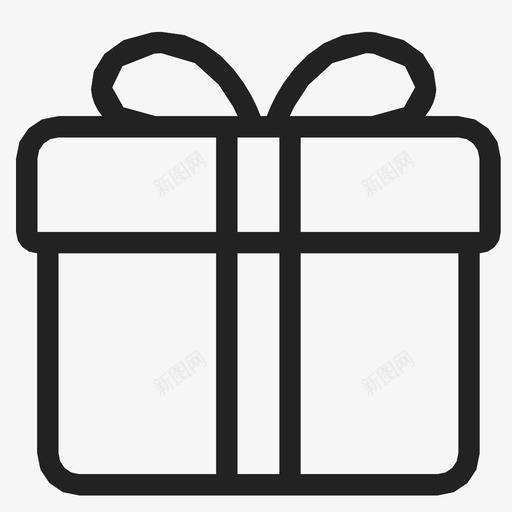 礼物生日盒子图标svg_新图网 https://ixintu.com 丝带 包装纸 惊喜 生日 盒子 礼物 购买