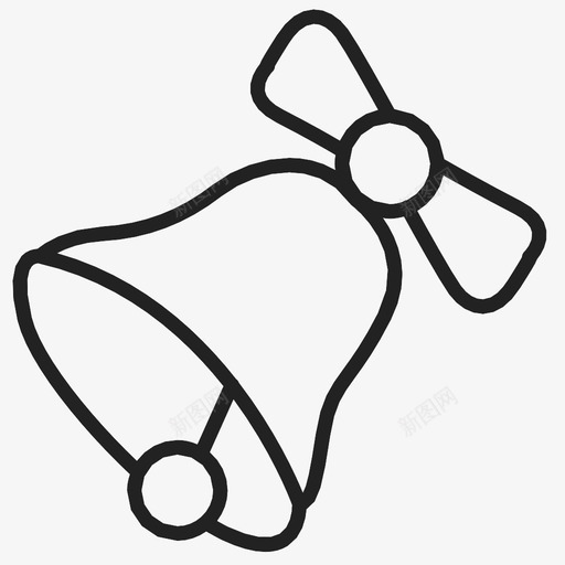 铃铛展示品戒指图标svg_新图网 https://ixintu.com 婚礼 展示品 戒指 材料 派对 物品 电话 铃铛