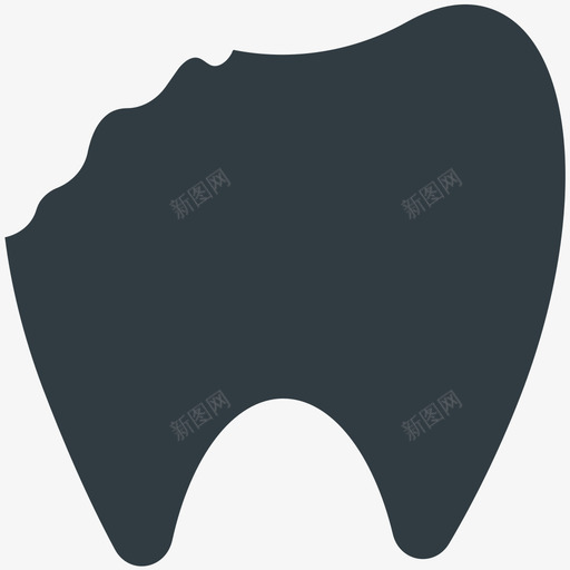断牙医学健康酷标图标svg_新图网 https://ixintu.com 医学健康酷矢量图标 断牙