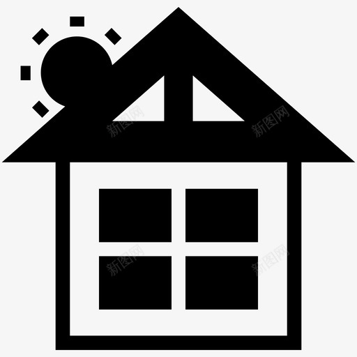 晨景房地产图标svg_新图网 https://ixintu.com 房地产图标 晨景