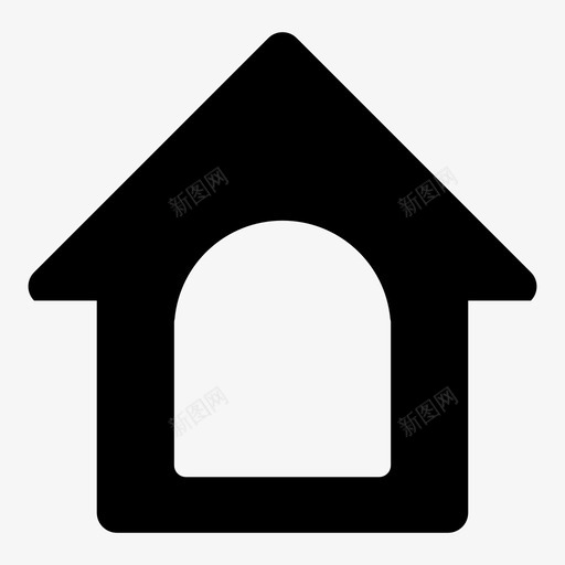 狗屋狗窝宠物屋图标svg_新图网 https://ixintu.com 可爱 娱乐 宠物屋 小 狗屋 狗窝