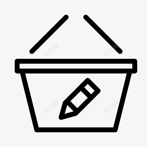 购物篮针点信息图标svg_新图网 https://ixintu.com 信息 危险 增强 平滑购物 电子商务 编辑 购买 购物篮 针点