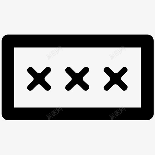 密码安全安全粗体线图标svg_新图网 https://ixintu.com 安全粗体线图标 密码安全