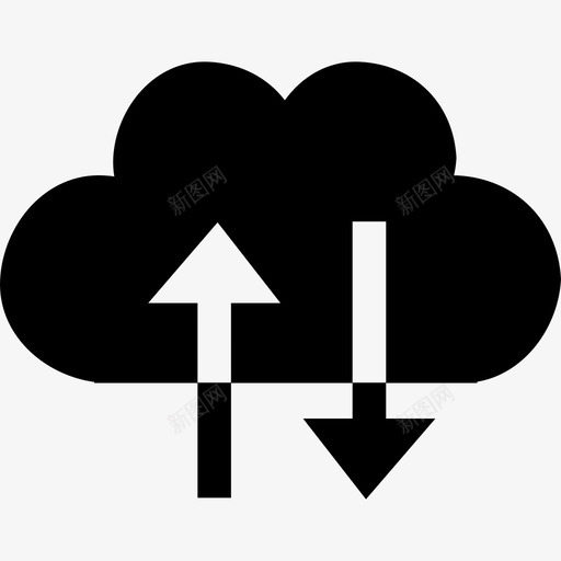 带上下箭头的云交换符号数据图标svg_新图网 https://ixintu.com 带上下箭头的云交换符号 数据图标